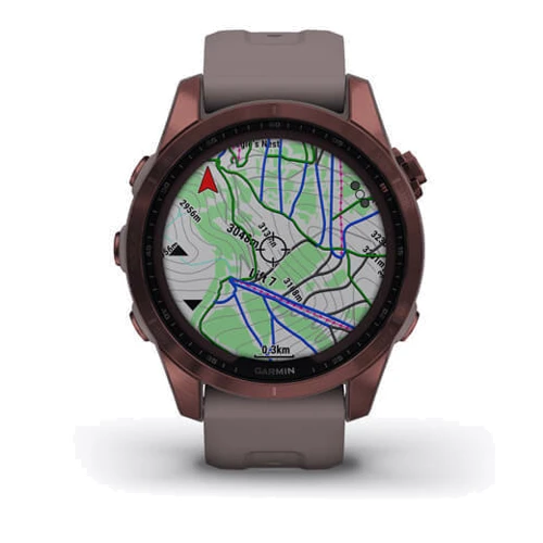 Смарт-часы Garmin Fenix 7S Sapphire Solar Dark Bronze Titanium with Shale Grey Band (010-02539-29): Тип гаджета Взрослые смарт часы
