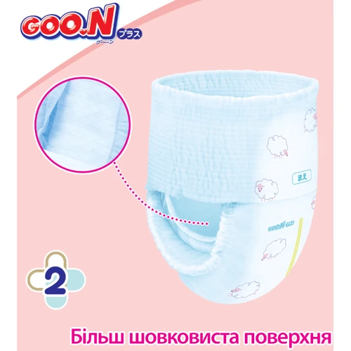 Трусики-подгузники Goo.N Plus для детей 12-20 кг размер 5(XL) унисекс 76 шт. (21000633-2): Размер подгузника 5 (XL)