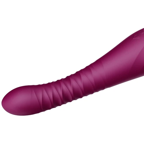 Смартвибратор-пульсатор Zalo — King Velvet Purple, кристалл Swarovski
