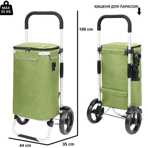 Сумка-тележка ShoppingCruiser Allround Green (650070) (930787)