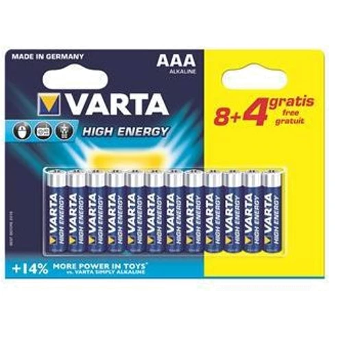 Varta AAA Alkaline 8+4 HIGH ENERGY (04903121472)