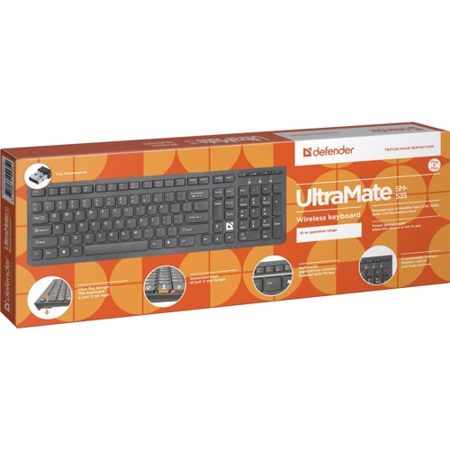 Клавиатура Defender UltraMate SM-535 Multimedia (45535): Подключение беспроводное