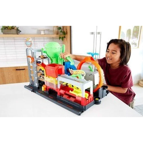 Ігровий набір Hot Wheels City Ultimate Octo Car Wash Автомийка: Кольорове перетворення Вибух кольору (GTT96): Тип с множеством поворотов