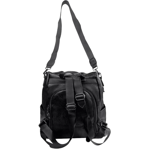 Женский рюкзак Valiria Fashion черный (DETAD8859-2): Фактура Гладкая, Матовая