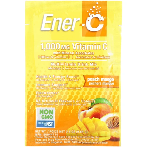 Ener-C Vitamin C, Multivitamin Drink Mix, Peach Mango, 1 Packet, 9 g (CN6133-7)