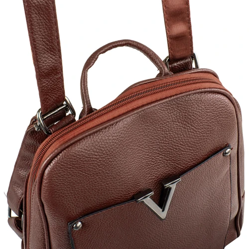 Жіночий рюкзак Valiria Fashion коричневий (DETAG6806-10): Тип ручки Плечовий ремінь, Коротка ручка