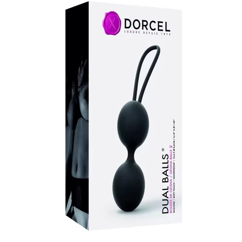 Вагинальные шарики Dorcel Dual Balls Black, диаметр 3,6см, масса 55 г