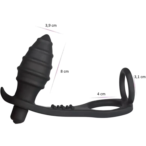 Эрекционное кольцо с вибро массажером простаты XESE PM-08-10 ( 10 режимов вибрации )