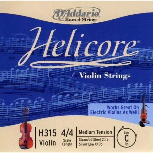 Струны для скрипки D'addario Helicore Violin Single C String 4/4 Scale Medium Tension: Назначение Для скрипки