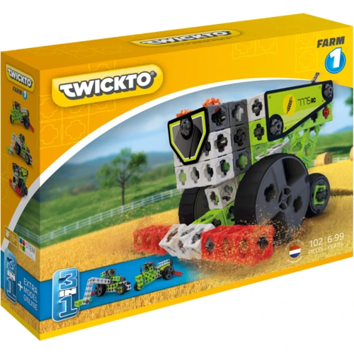 Конструктор TWICKTO Farm #1 КОМБАЙН, ТРАКТОР, ПОГРУЗЧИК, 102 детали
