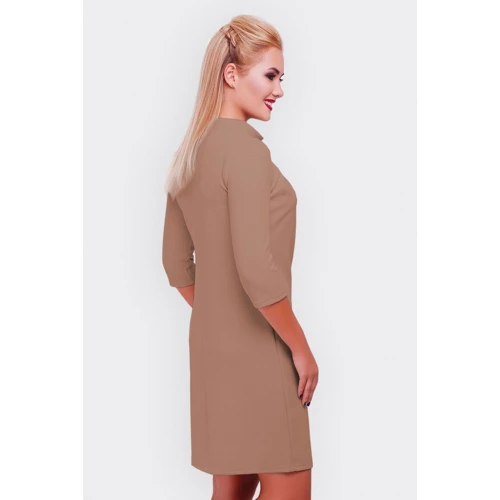 Сукня FashionUp PL-1357E 48 бежеве повсякденне до середини стегна: Склад Віскоза, поліестер, Спандекс