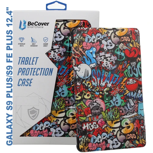 Аксесуар для планшетних ПК BeCover Smart Case Graffiti для Samsung X810 Galaxy Tab S9 Plus / S9 FE Plus SM-X610/SM-X616B (710377): Колір малюнок