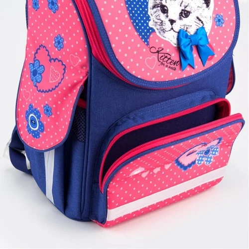 Рюкзак шкільний каркасний Kite Pretty kitten K18-501S-7: Спинка Ортопедичне (анатомічна)