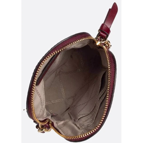 Женская сумка-кошелек Michael Kors Jet Set Charm Sm Ns Chn Phn Xbody бордовая (32T0GT9C1L950): Фактура Матовая, Зернистая