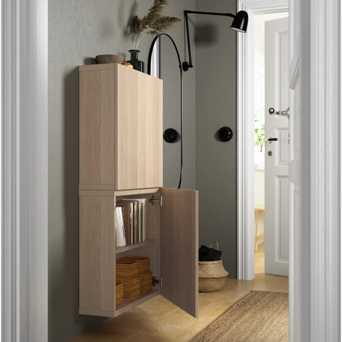 Шкаф/2 двери ІКЕА BESTÅ 60х22х128 см Lappviken (794.219.60) фото 1
