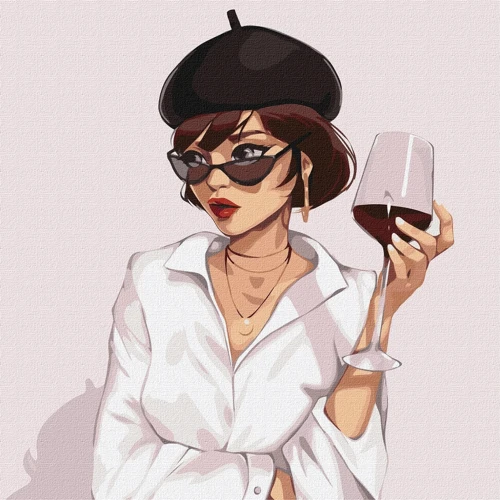 Картина за номерами Ідейка Паризький стиль ©lien_illustration 40х40 см (KHO4896)