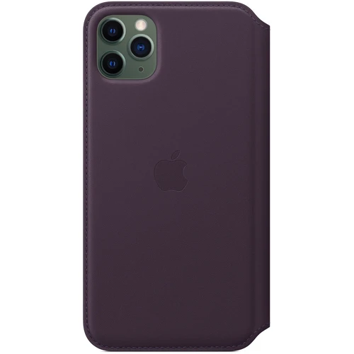 Чехол для iPhone Apple Leather Folio Case Aubergine (MX092) for iPhone 11 Pro Max: Материалы кожа