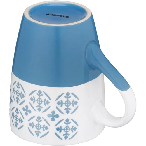 Кружка Ardesto Ornament керамика 320 мл Сине-белый (AR3045BL)