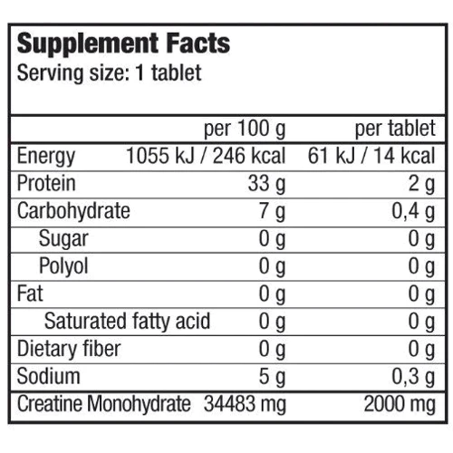 Креатин BioTechUSA Effervescent Creatine Zero 18 tabs/ 18 servings/ Blue Grape