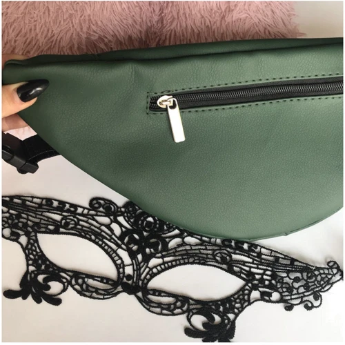 Жіноча поясна сумка Sambag Hoso MSH зелена (82111007): Фактура Матовая, Зернистая