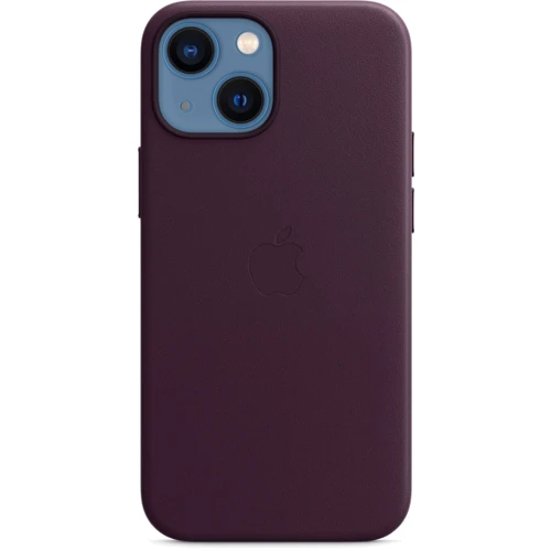 Чехол для iPhone Apple Leather Case with MagSafe Dark Cherry (MM0G3) for iPhone 13 mini: Материалы кожа