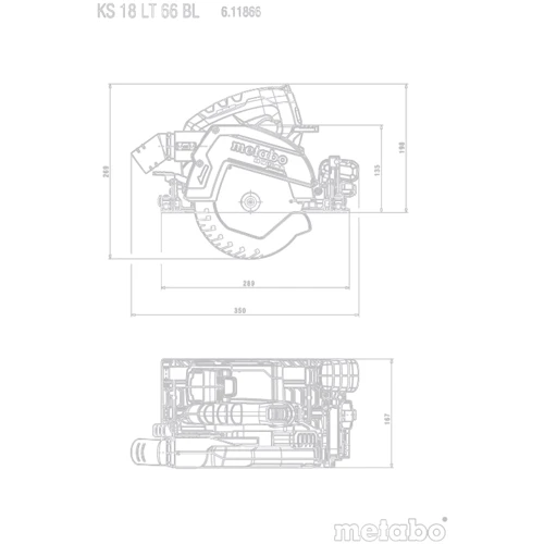Монтажна пилка Metabo KS 18 LTX 66 BL (611866810): Робота від акумулятора Есть