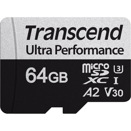 Карта памяти Transcend 64GB microSDXC Class 10 UHS-I U3 A2 V30 (TS64GUSD340S): Тип карты MicroSDXC