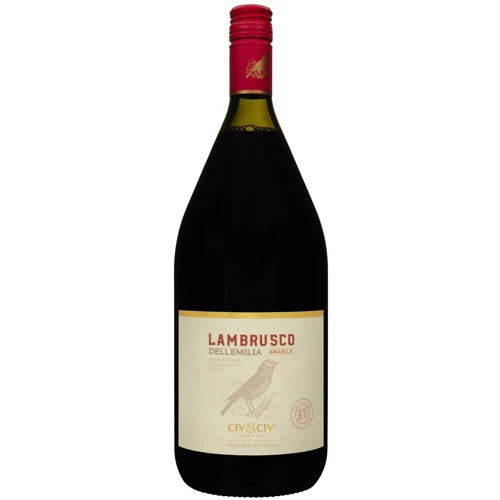 Вино полуигристое Civ&Civ Lambrusco dell'emilia Rosso Amabile красное полусладкое 1.5 л (FSH_8001929316984)