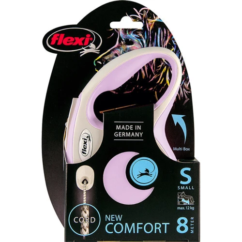 Поводок-рулетка Flexi New Comfort S до 12 кг 8 м бузковий (4000498043004): Тип шнура трос