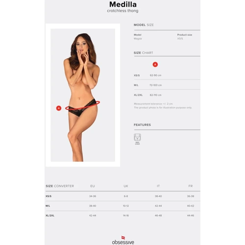 Трусики Obsessive Medilla crotchless thong M/L