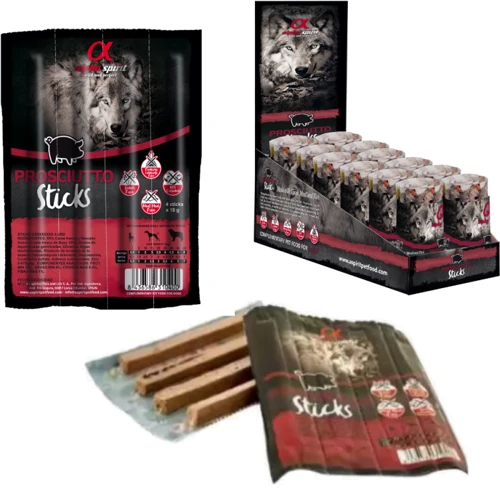 Ласощі для собак Alpha Spirit Sticks Prosciutto з прошуто стики 16 шт. 160 г (as5101415): Виробник Alpha Spirit