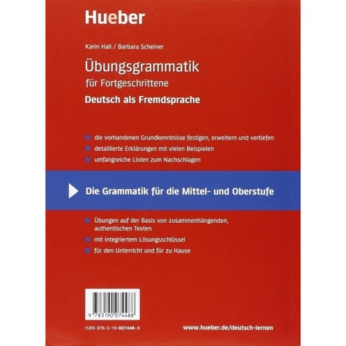 Übungsgrammatik für Fortgeschrittene. Deutsch als Fremdsprache: Виробник Hueber