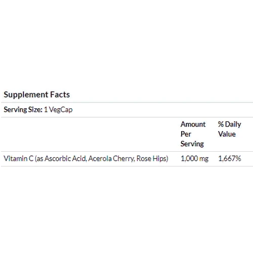 Solaray Timed Release Vitamin C, 1,000 mg, 100 Veg Capsules (SOR04450): Форма выпуска Капсулы