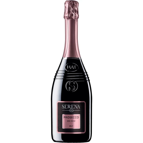 Вино ігристе SERENA 1881 "Prosecco DOC Rose Brut Millesimato", рожеве брют, 0.75л 11% (BDA1SH-SER075-012)