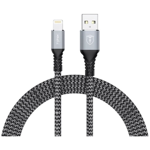 Кабель T-PHOX USB Cable to Lightning Jagger 1m Grey (T-L814 grey)