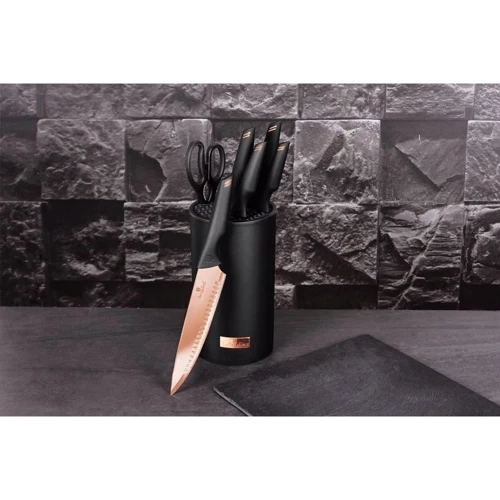 Набір кухонних ножів Berlinger Haus Black Rose Collection 7 предметів (BH 2651): Найменування Набор кухонных ножей 7 пр.