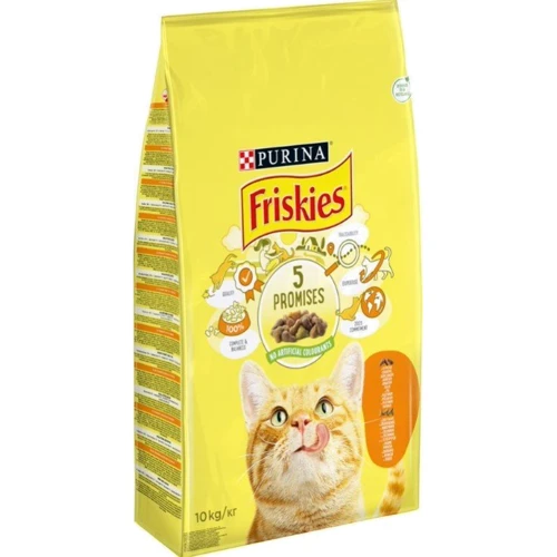 Сухой корм для кошек Friskies со вкусом курицы и овощей 10 кг (5997204505101): Вес упаковки 10 кг