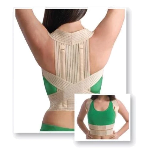 Корректор осанки MedTextile эластичный с ребрами жесткости размер L люкс (4820137293238): Степень фиксации Полужесткая