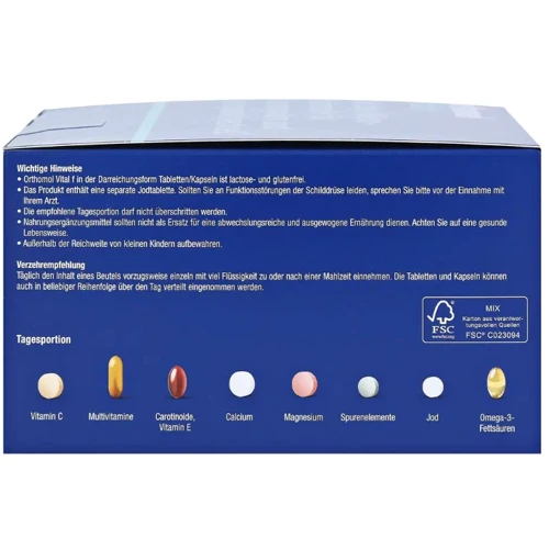 Orthomol Vital F Вітаміни для жінок боротьба зі стресом 30 днів (капсули/таблетки): Форма випуску Капсулы