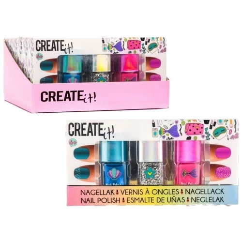 Набір дитячих лаків для нігтів CREATE IT! Русалочка 3 шт 84134: Тип Лак для ногтей