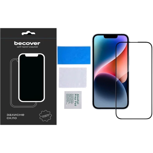 Захисне скло для iPhone BeCover Tempered Glass Black для iPhone 15 Pro Max (710594): Тип аксесуара защитное стекло