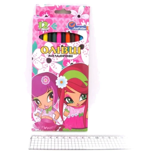 Карандаши цветные Josef Otten 12 цв. 7303AQ-12 Little girls: Тип Цветные