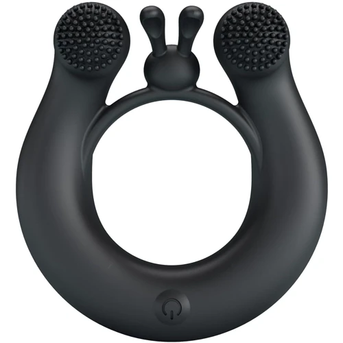 Эрекционное виброкольцо LYBAILE Pretty Love - DAHLIA Vibrant Penis Ring BLACK (BI-210324)