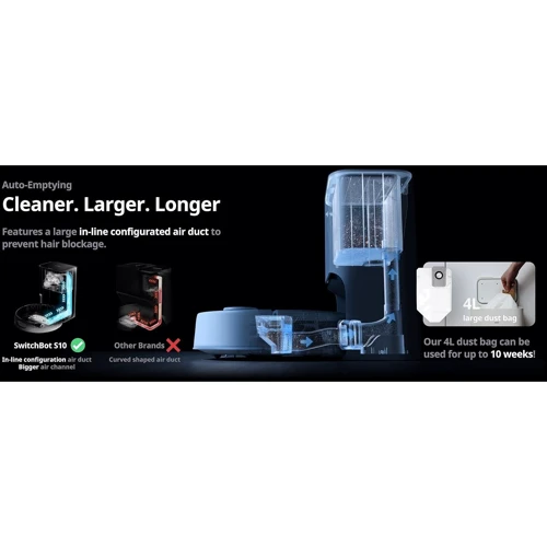 Робот-пилосос SwitchBot Floor Cleaning Robot S10 фото 24