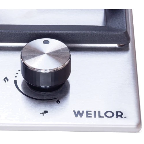 Варочная поверхность газовая WEILOR GM W624 SS: Расположение панели спереди