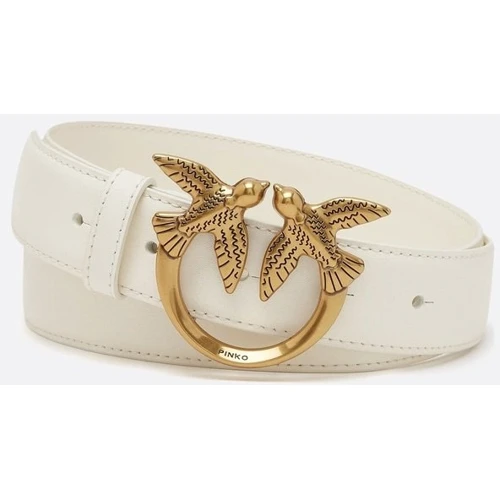 Женский ремень PINKO LOVE BERRY H3 BELT VITELLO SET размер M белый (100125A0F1Z14Q)