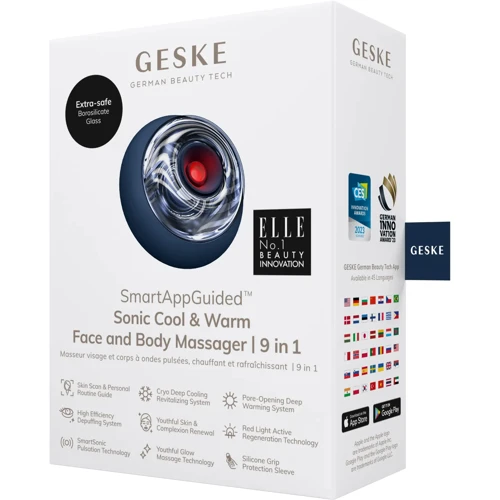 Массажер GESKE Sonic Cool&Warm Face and Body Massager 9в1 midnight