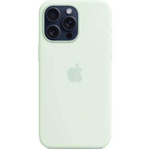 Чехол для iPhone Apple iPhone 15 Pro Max Silicone Case with MagSafe - Soft Mint (MWNQ3ZM/A): Цвет зеленый