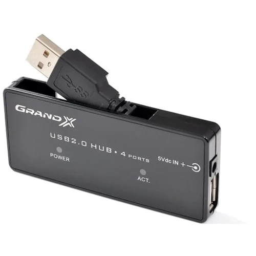 Аксессуар для ноутбуков USB хаб Grand-X Slim Travel 4 порта (GH-404): Тип аксессуара USB хаб