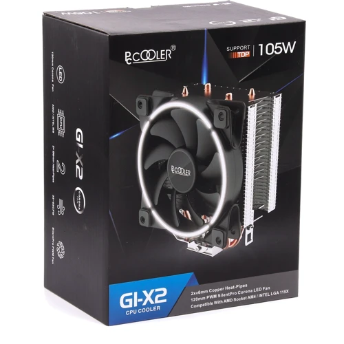 Кулер PCCooler GI-X2: Потужність, що розсіюється, Вт 105